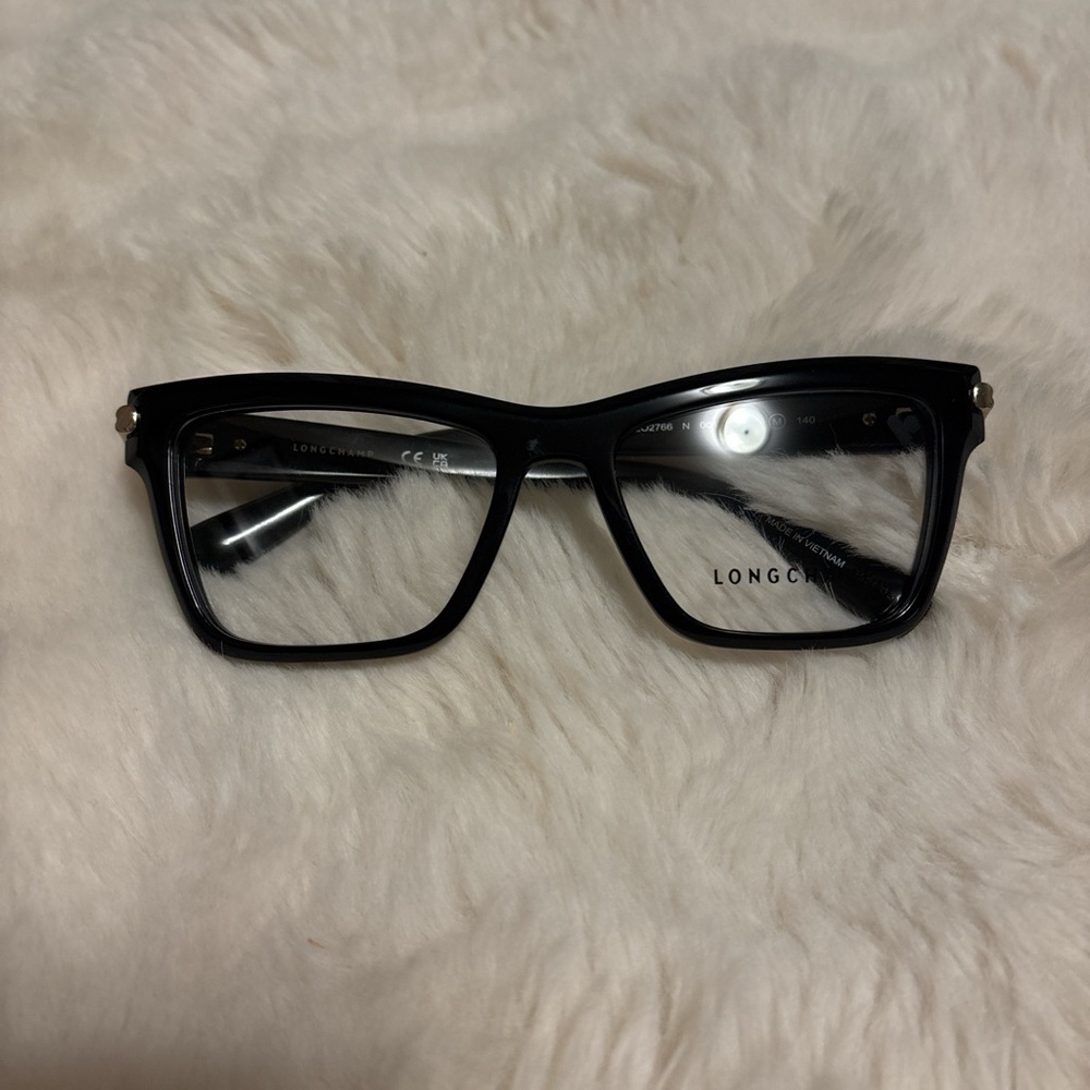 Longchamp Black Rectangular Optical Glasses